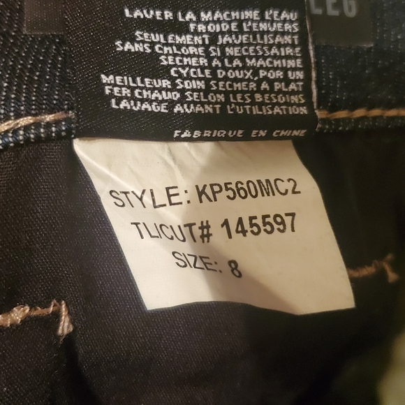 KUT from the Kloth Stevie Straight Leg Dark Blue Jeans Size 8 - Picture 12 of 12